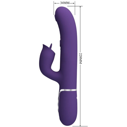 PRETTY LOVE - RABBIT VIBRATOR WITH LICKING PURPLE - My naughty haven #