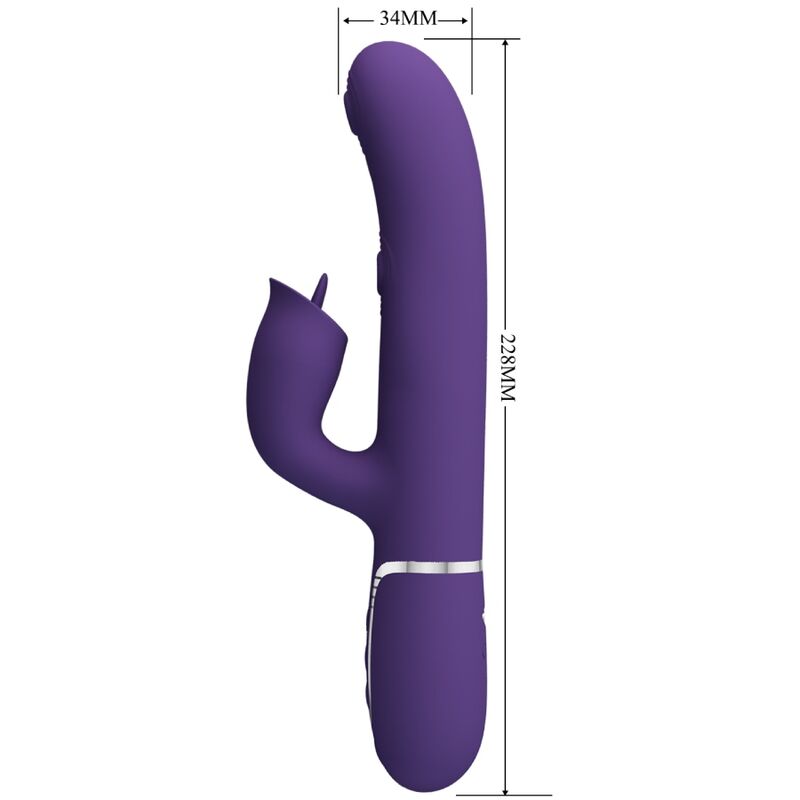 PRETTY LOVE - RABBIT VIBRATOR WITH LICKING PURPLE - My naughty haven #