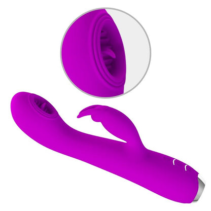 PRETTY LOVE - RACHEL RECHARGEABLE VIBRATOR WITH PURPLE SUCTION CUP - My naughty haven #
