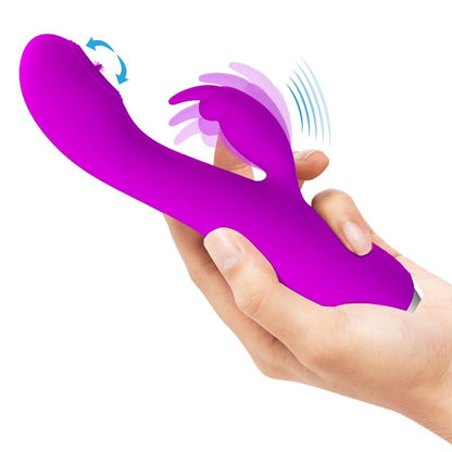 PRETTY LOVE - RACHEL RECHARGEABLE VIBRATOR WITH PURPLE SUCTION CUP - My naughty haven #