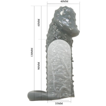 PRETTY LOVE - REALISTIC PENIS ENLARGER AND DELAY SLEEVE MODEL 2 GREY - My naughty haven #