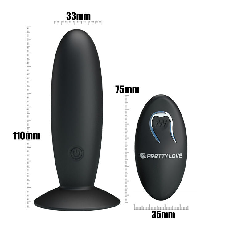 PRETTY LOVE - RECHARGEABLE ANAL PLUG WITH VIBRATION AND CONTROL - My naughty haven #