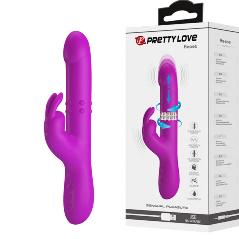 PRETTY LOVE - REESE VIBRATOR WITH PURPLE ROTATION - My naughty haven #