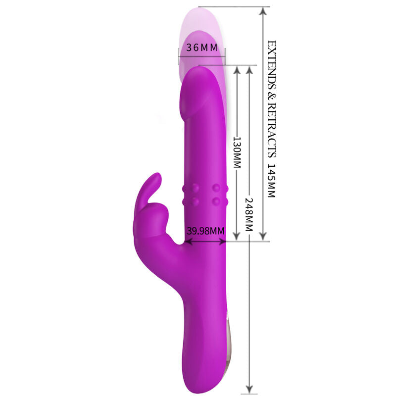PRETTY LOVE - REESE VIBRATOR WITH PURPLE ROTATION - My naughty haven #
