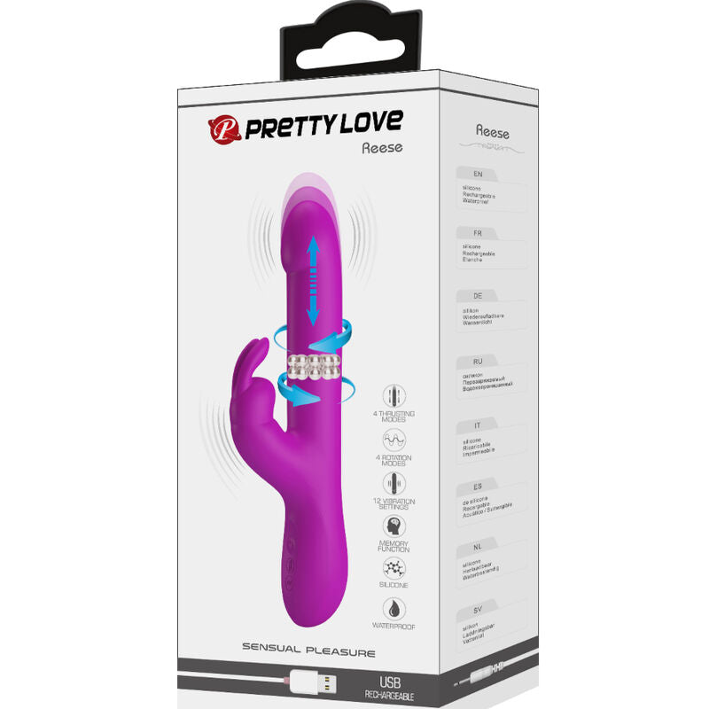 PRETTY LOVE - REESE VIBRATOR WITH PURPLE ROTATION - My naughty haven #