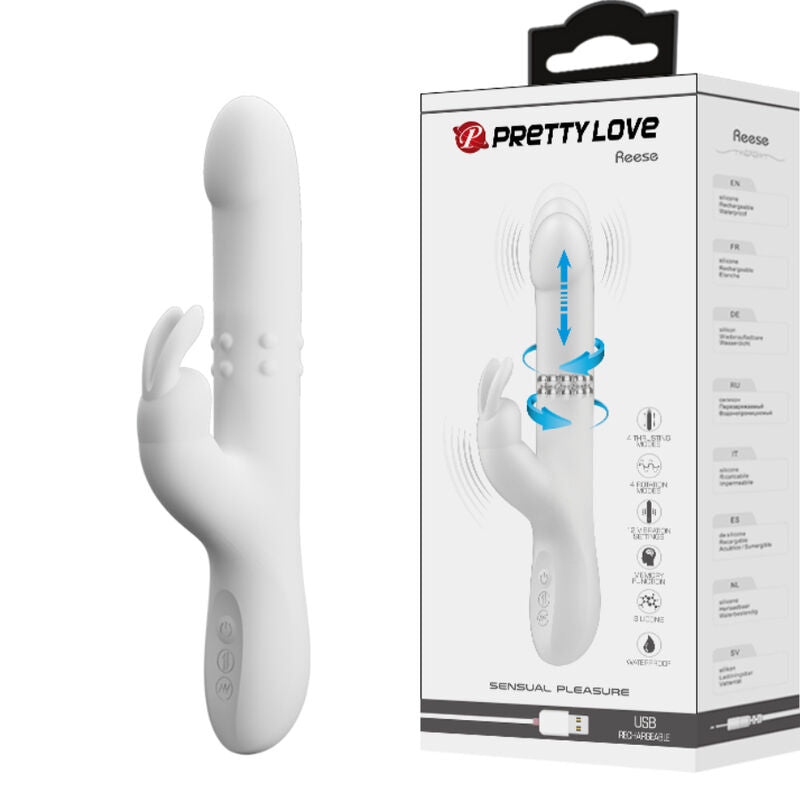 PRETTY LOVE - REESE VIBRATOR WITH SILVER ROTATION - My naughty haven #