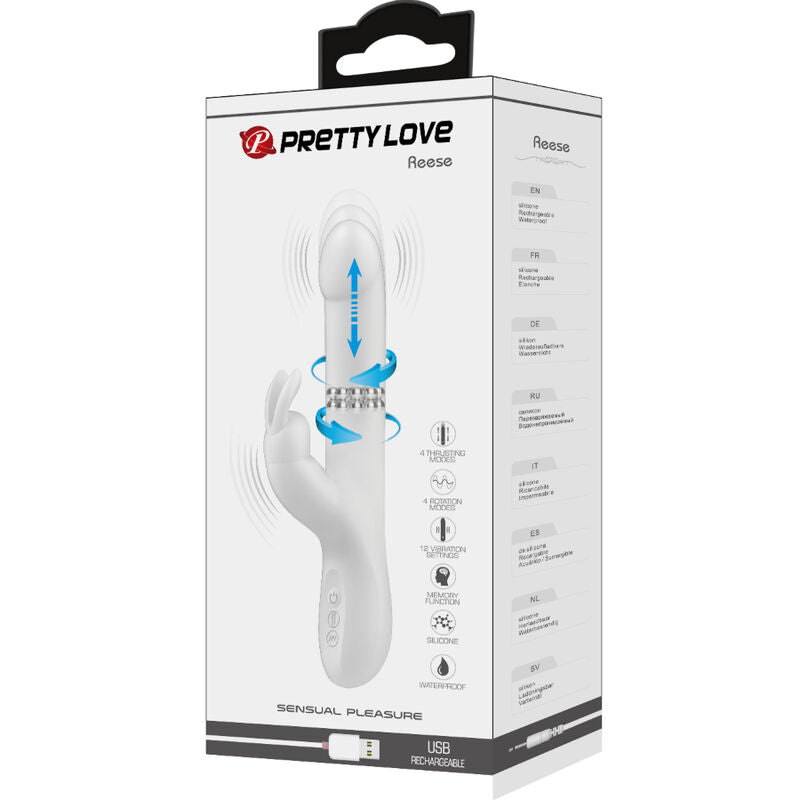 PRETTY LOVE - REESE VIBRATOR WITH SILVER ROTATION - My naughty haven #