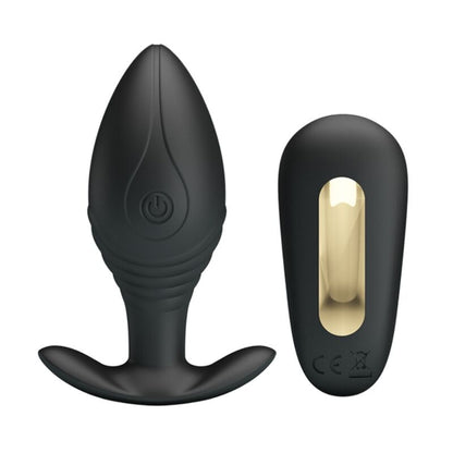 PRETTY LOVE - REGINA ANAL PLUG RECHARGEABLE VIBRATOR BLACK - My naughty haven #
