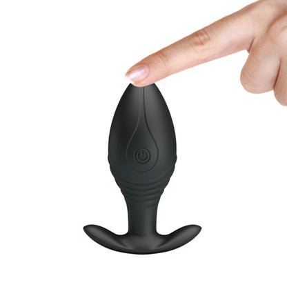 PRETTY LOVE - REGINA ANAL PLUG RECHARGEABLE VIBRATOR BLACK - My naughty haven #