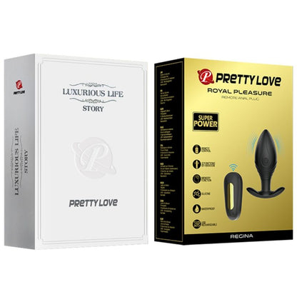 PRETTY LOVE - REGINA ANAL PLUG RECHARGEABLE VIBRATOR BLACK - My naughty haven #