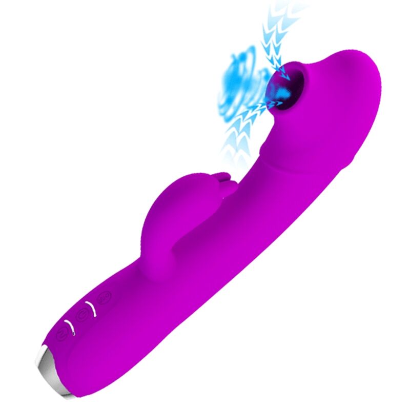 PRETTY LOVE - REGINA RECHARGEABLE VIBRATOR-SUCTION GEL PURPLE - My naughty haven #