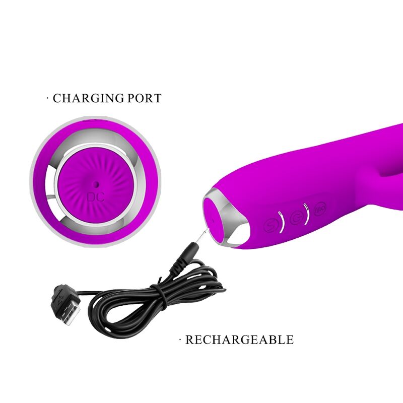 PRETTY LOVE - REGINA RECHARGEABLE VIBRATOR-SUCTION GEL PURPLE - My naughty haven #
