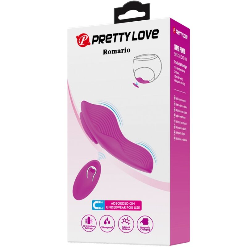 PRETTY LOVE - ROMARIO LAY-ON CLITORIS STIMULATOR REMOTE CONTROL PINK - My naughty haven #