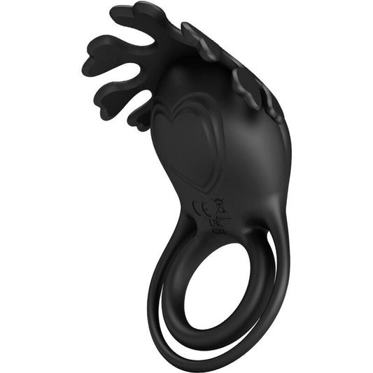 PRETTY LOVE - RUBEN VIBRATOR RING 7 VIBRATIONS BLACK SILICONE - My naughty haven #
