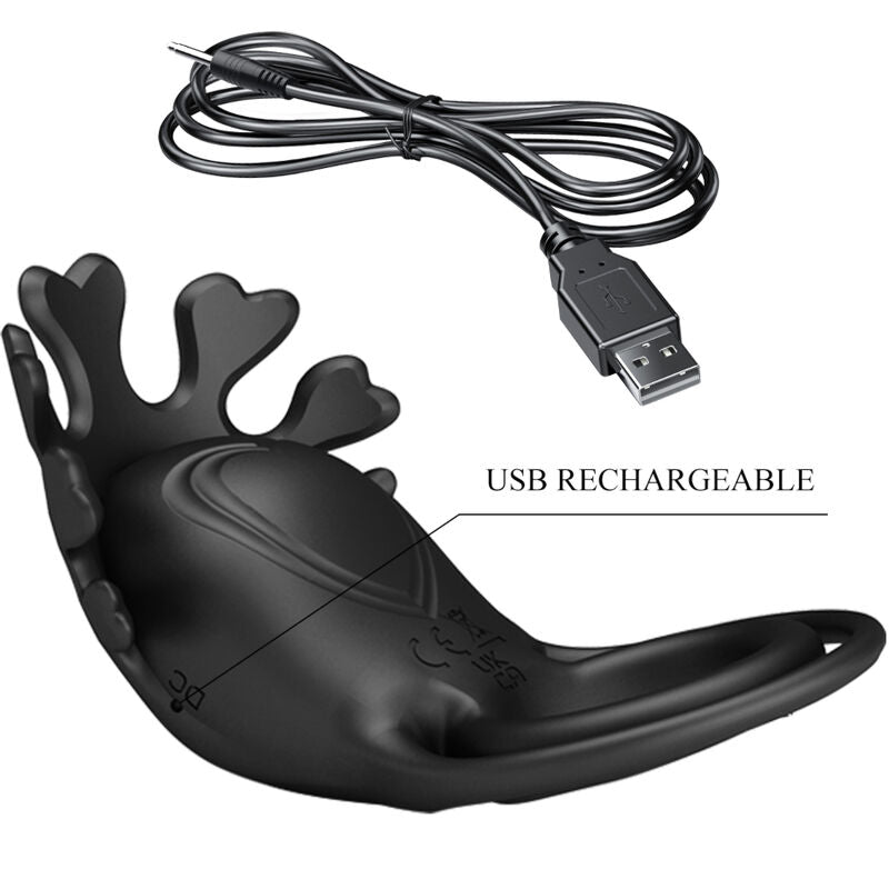 PRETTY LOVE - RUBEN VIBRATOR RING 7 VIBRATIONS BLACK SILICONE - My naughty haven #