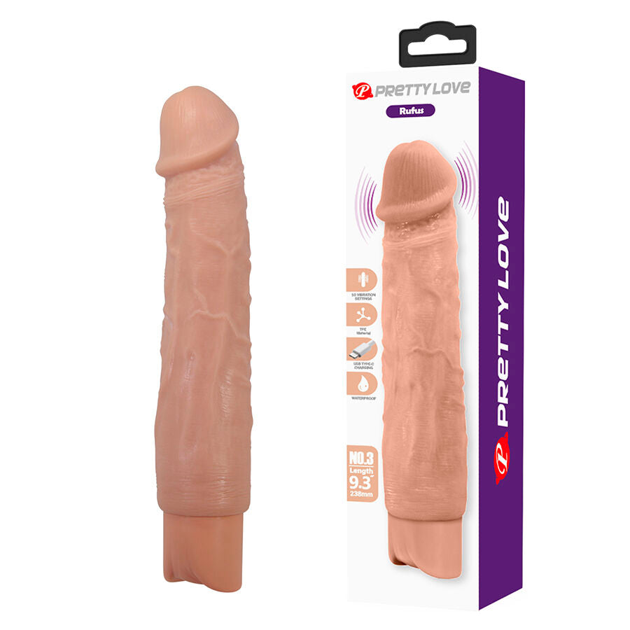 PRETTY LOVE - RUFUS FLEXIBLE REALISTIC VIBRATOR - My naughty haven #
