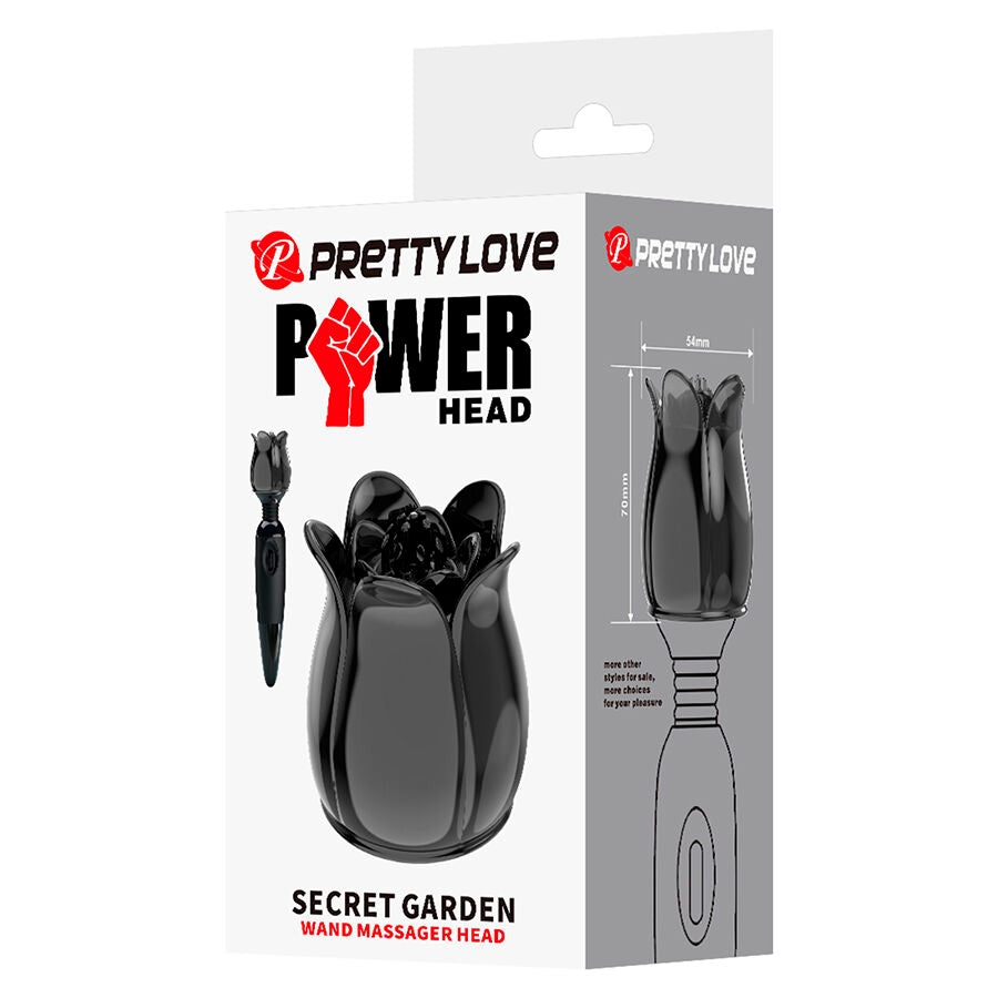 PRETTY LOVE - SECRET GARDEN BLACK MASSAGE HEAD - My naughty haven #
