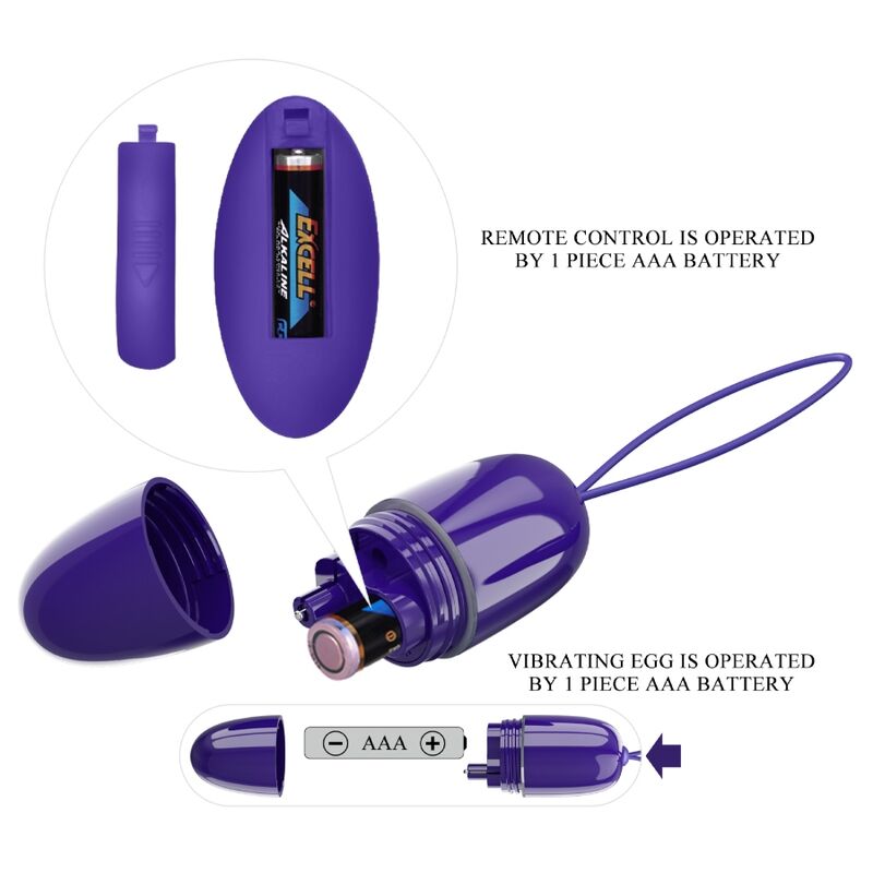 PRETTY LOVE - SELKIE YOUTH MINI VIBRATING EGG VIOLET REMOTE CONTROL - My naughty haven #