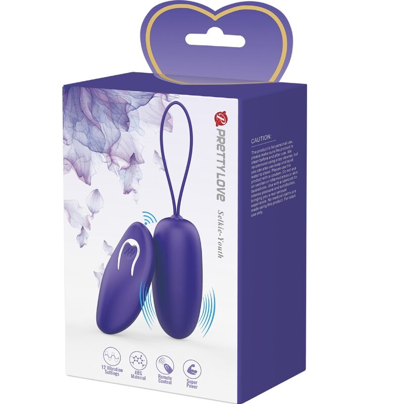PRETTY LOVE - SELKIE YOUTH MINI VIBRATING EGG VIOLET REMOTE CONTROL - My naughty haven #