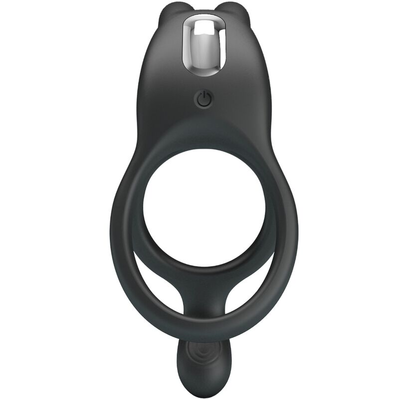 PRETTY LOVE - SETH DOUBLE VIBRATING RING RABBIT 7 VIBRATIONS BLACK - My naughty haven #