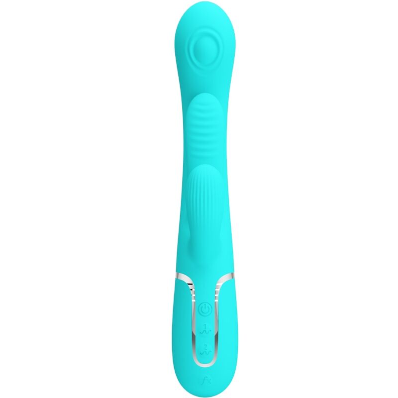 PRETTY LOVE - SHANIA TRIPLE RABBIT MULTIFUNCTION VIBRATOR 3 IN 1 BLUE - My naughty haven #