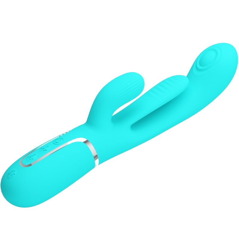 PRETTY LOVE - SHANIA TRIPLE RABBIT MULTIFUNCTION VIBRATOR 3 IN 1 BLUE - My naughty haven #