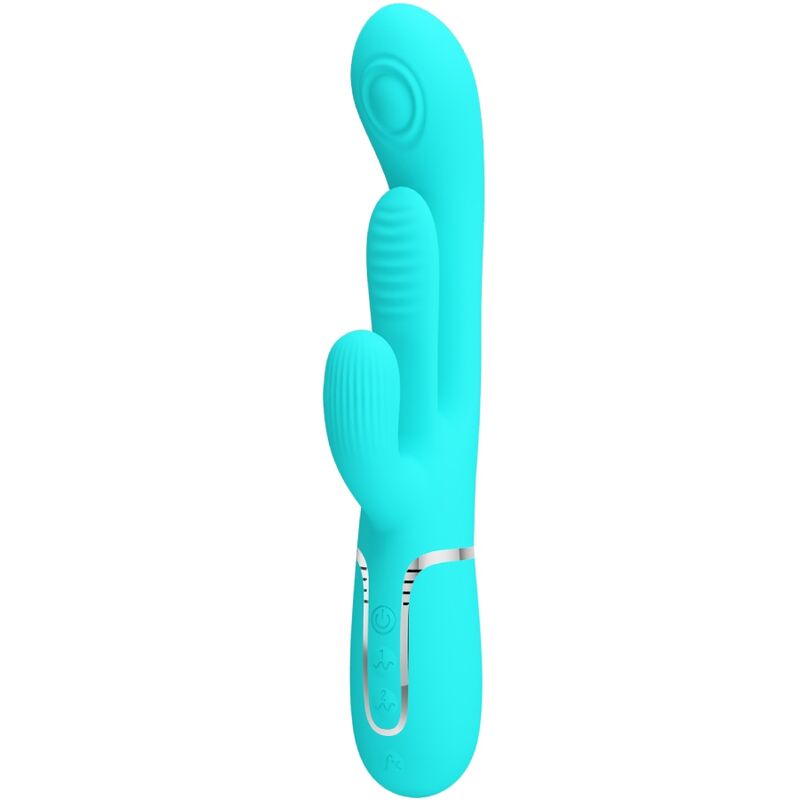 PRETTY LOVE - SHANIA TRIPLE RABBIT MULTIFUNCTION VIBRATOR 3 IN 1 BLUE - My naughty haven #