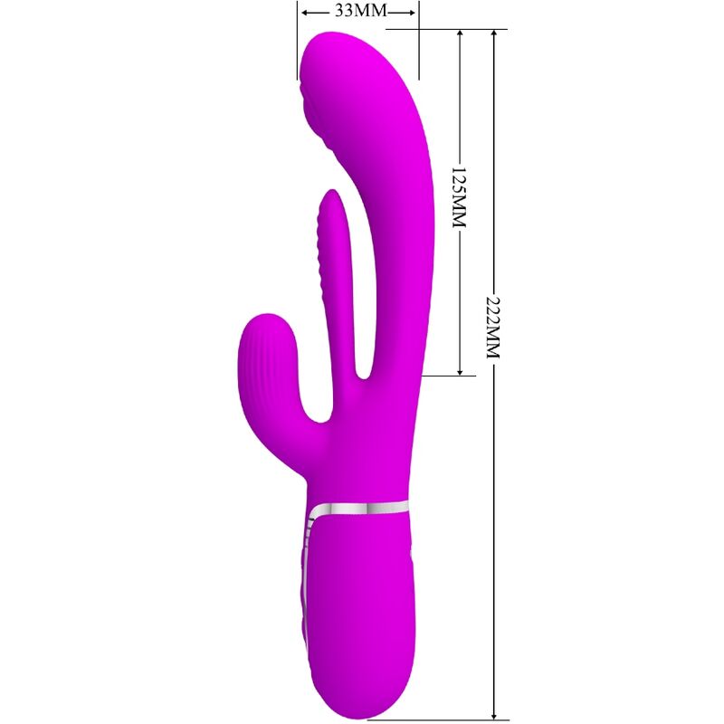 PRETTY LOVE - SHANIA TRIPLE RABBIT VIBRATOR MULTIFUNCTION PINK - My naughty haven #