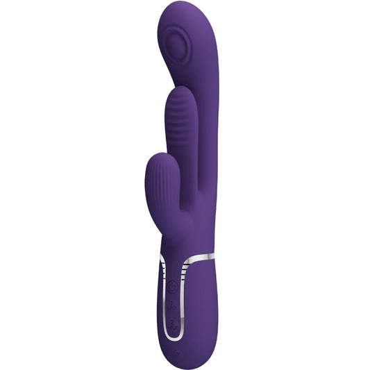 PRETTY LOVE - SHANIA TRIPLE RABBIT VIBRATOR MULTIFUNCTION PURPLE - My naughty haven #