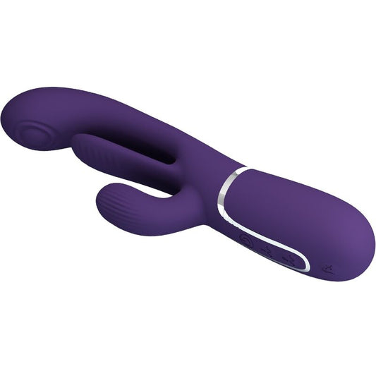 PRETTY LOVE - SHANIA TRIPLE RABBIT VIBRATOR MULTIFUNCTION PURPLE - My naughty haven #