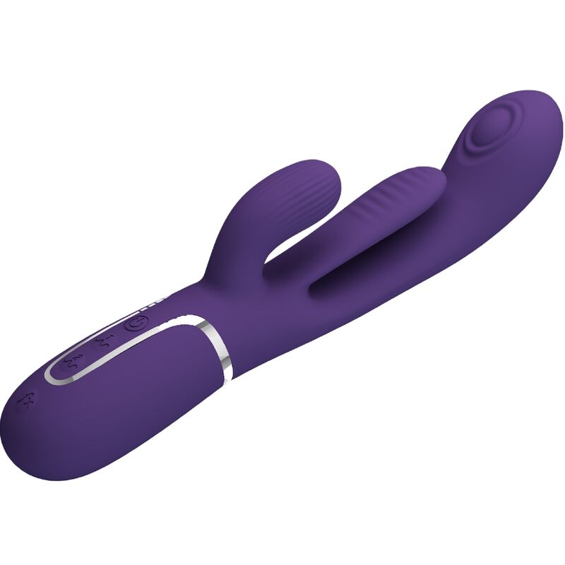 PRETTY LOVE - SHANIA TRIPLE RABBIT VIBRATOR MULTIFUNCTION PURPLE - My naughty haven #