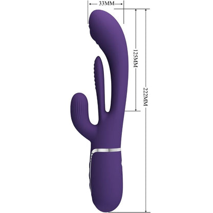 PRETTY LOVE - SHANIA TRIPLE RABBIT VIBRATOR MULTIFUNCTION PURPLE - My naughty haven #