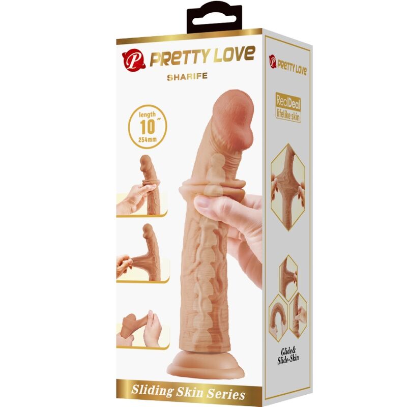 PRETTY LOVE - SHARIFE REALISTIC DILDO 25 CM FLESH - My naughty haven #