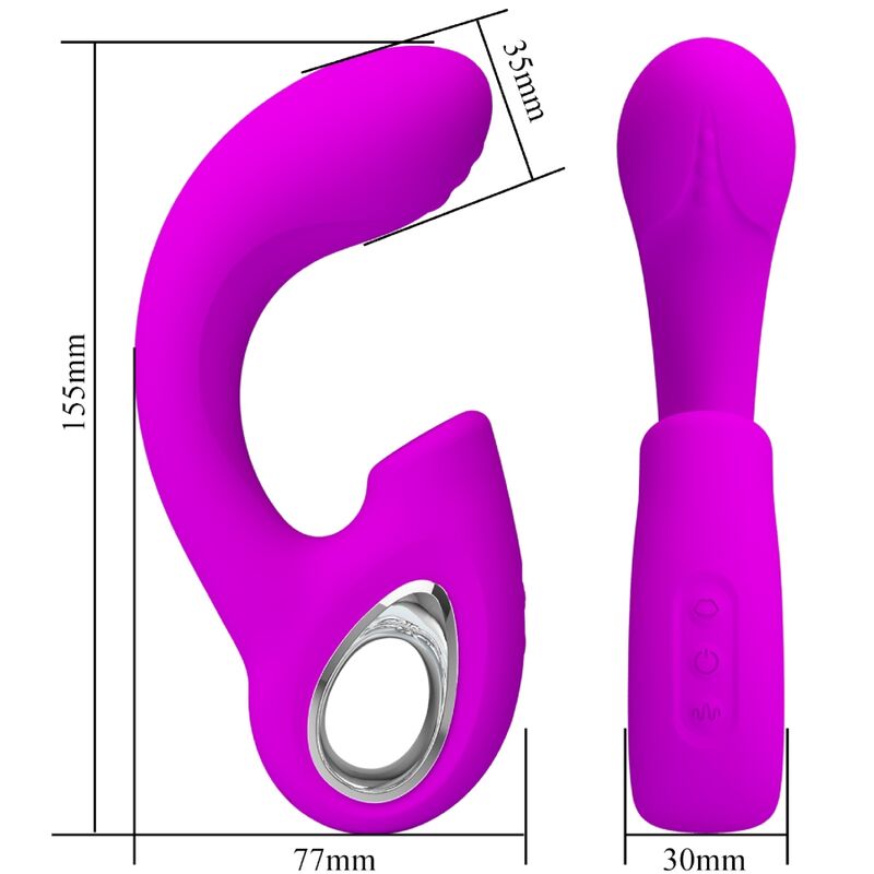 PRETTY LOVE - SIBEL SIBEL G-SPOT VIBRATOR + CLITORIS STIMULATOR 10 VIBRATIONS PURPLE - My naughty haven #