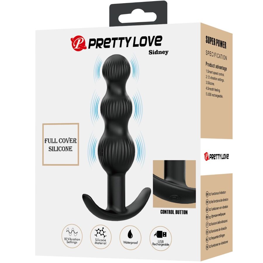 PRETTY LOVE - SIDNEY ANAL VIBRATOR 10 VIBRATIONS BLACK - My naughty haven #