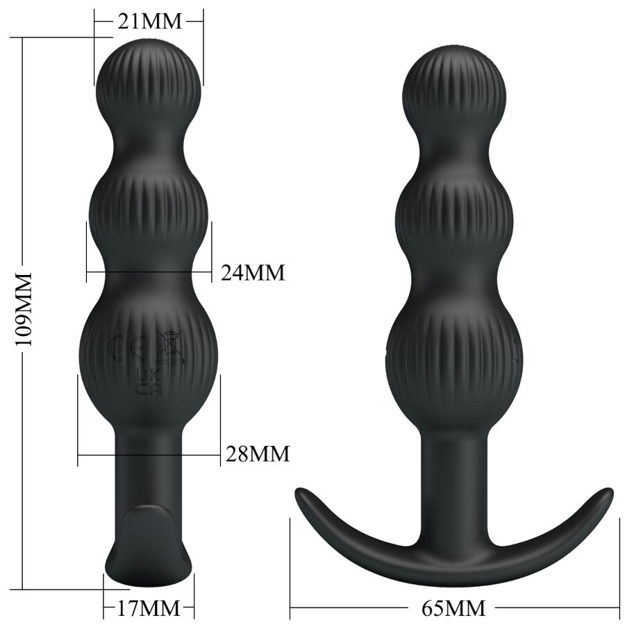 PRETTY LOVE - SIDNEY ANAL VIBRATOR 10 VIBRATIONS BLACK - My naughty haven #