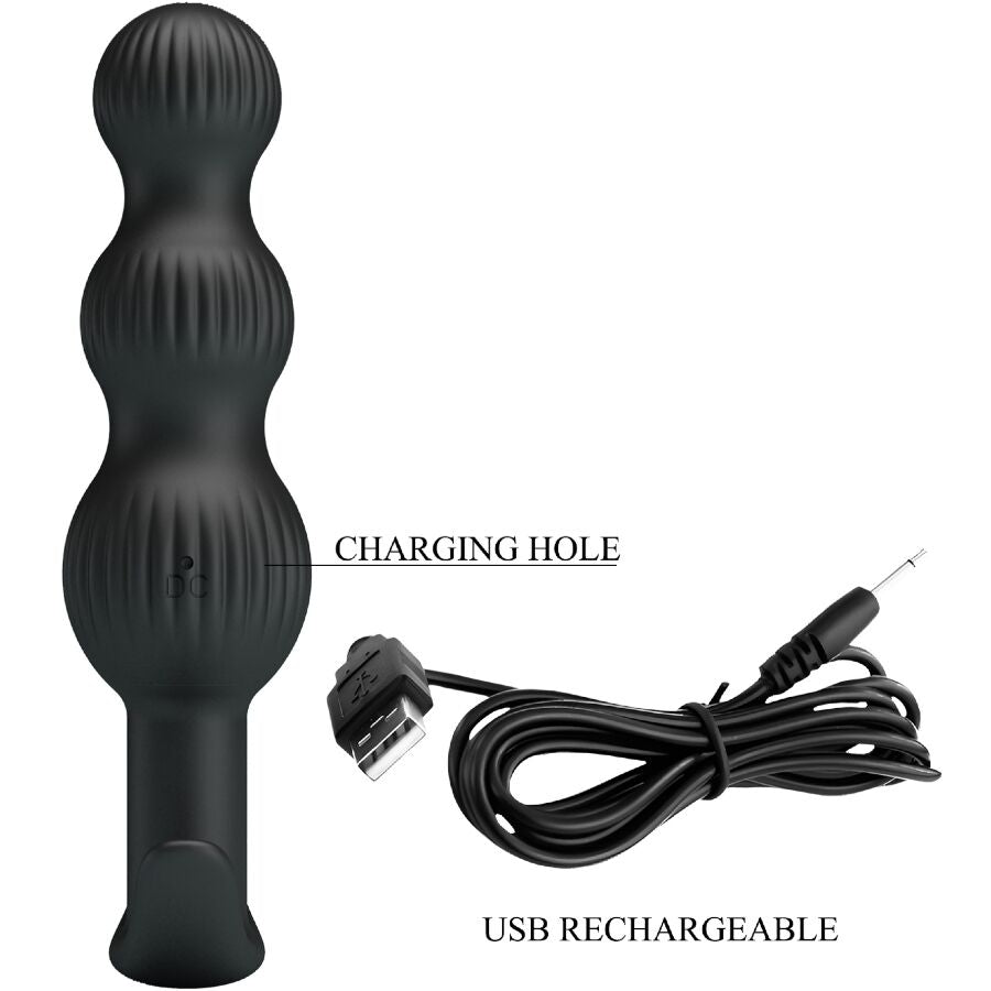 PRETTY LOVE - SIDNEY ANAL VIBRATOR 10 VIBRATIONS BLACK - My naughty haven #