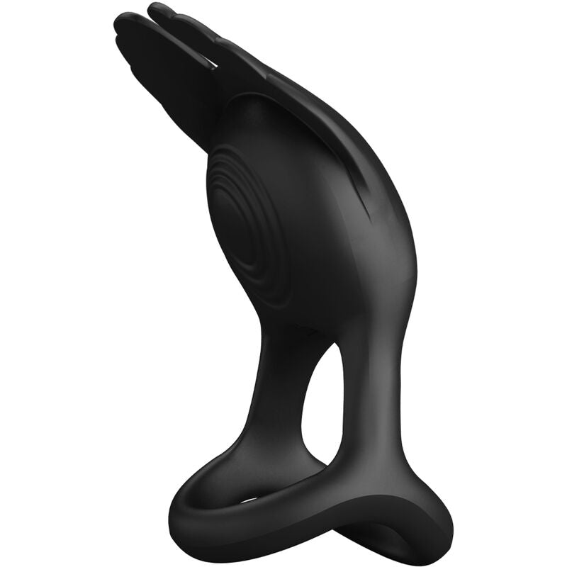 PRETTY LOVE - SILAS VIBRANT PENIS RING 7 VIBRATIONS BLACK SILICONE - My naughty haven #