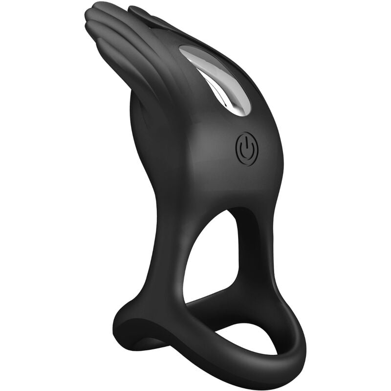 PRETTY LOVE - SILAS VIBRANT PENIS RING 7 VIBRATIONS BLACK SILICONE - My naughty haven #
