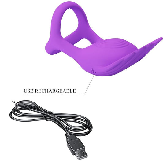 PRETTY LOVE - SILAS VIBRANT PENIS RING 7 VIBRATIONS PURPLE SILICONE - My naughty haven #