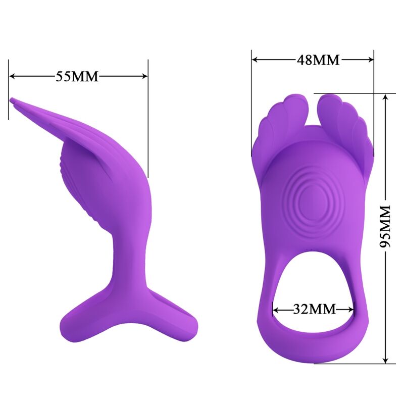PRETTY LOVE - SILAS VIBRANT PENIS RING 7 VIBRATIONS PURPLE SILICONE - My naughty haven #