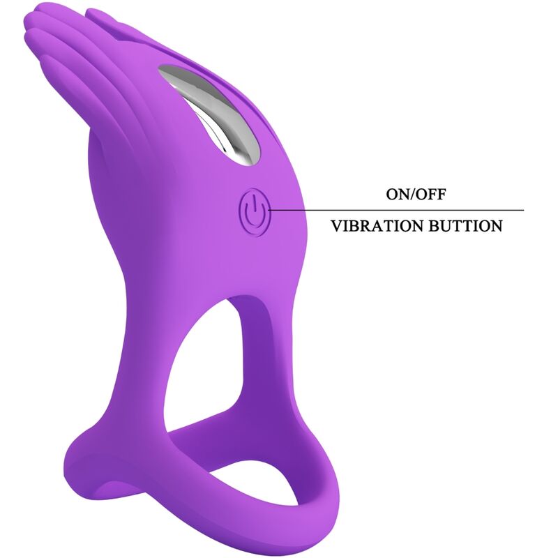PRETTY LOVE - SILAS VIBRANT PENIS RING 7 VIBRATIONS PURPLE SILICONE - My naughty haven #