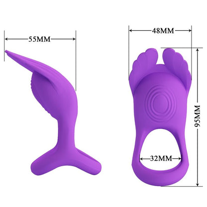 PRETTY LOVE - SILAS VIBRANT PENIS RING 7 VIBRATIONS PURPLE SILICONE - My naughty haven #