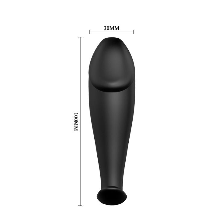 PRETTY LOVE - SILICONE ANAL PLUG PENIS FORM AND 12 VIBRATION MODES BLACK - My naughty haven #