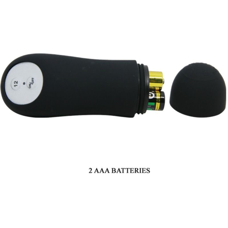 PRETTY LOVE - SILICONE ANAL PLUG PENIS FORM AND 12 VIBRATION MODES BLACK - My naughty haven #