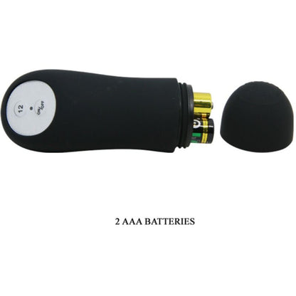 PRETTY LOVE - SILICONE ANAL PLUG PENIS FORM AND 12 VIBRATION MODES BLACK - My naughty haven #