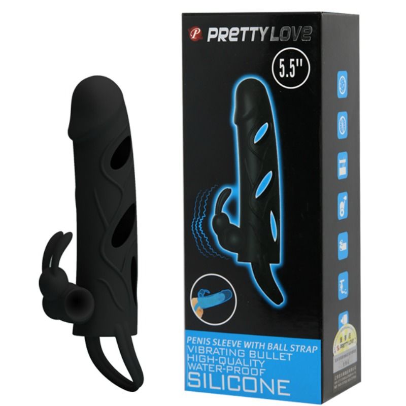 PRETTY LOVE - SILICONE COVER WITH VIBRATION 14 CM 1.0 - My naughty haven #