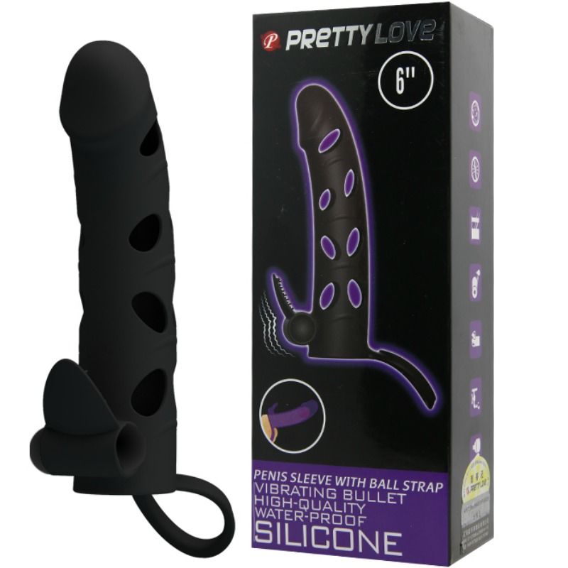 PRETTY LOVE - SILICONE COVER WITH VIBRATION 15.2 CM - My naughty haven #