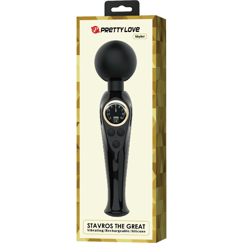 PRETTY LOVE - SKYLER VIBRATOR WAND BLACK - My naughty haven #