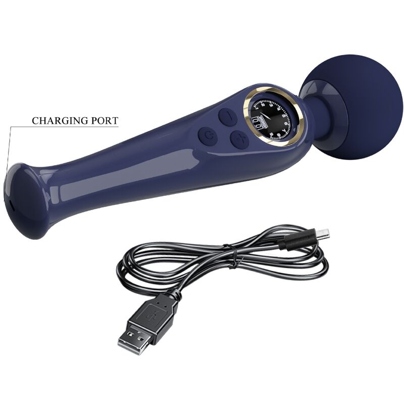 PRETTY LOVE - SKYLER VIBRATOR WAND BLUE - My naughty haven #